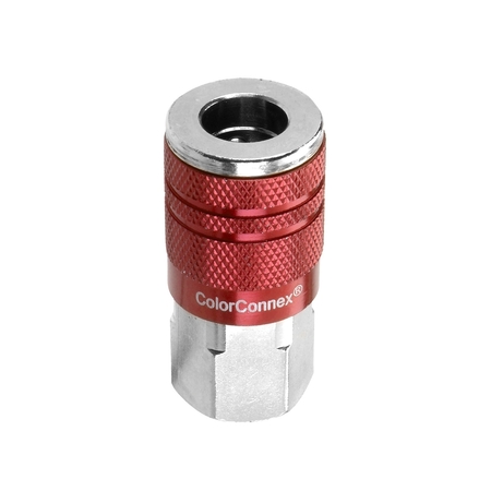 LEGACY ColorConnex Industrial Red Coupler, 1/4" FNPT A73410D